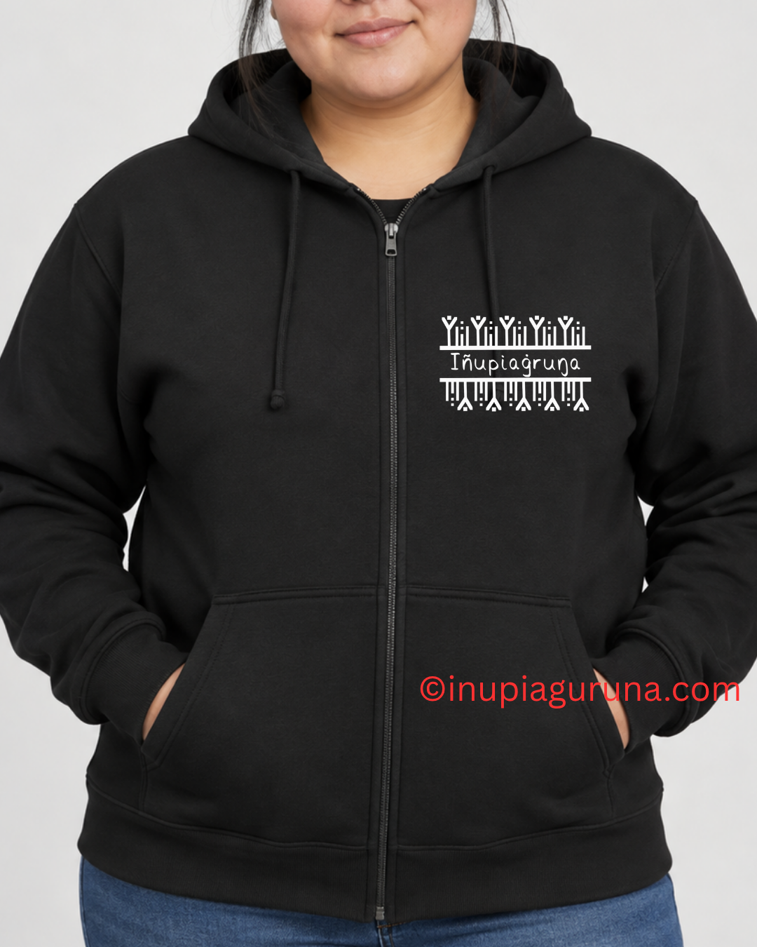 Iñupiaġuruŋa — I Am Iñupiaq Adult Full-Zip Hoodie