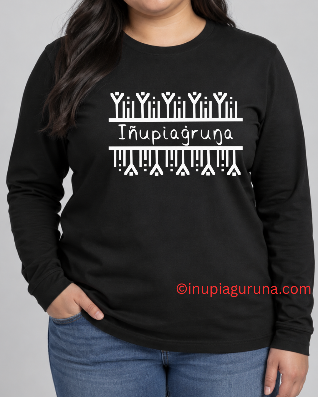 Iñupiaġuruŋa — I Am Iñupiaq Adult Long-Sleeve T-Shirt